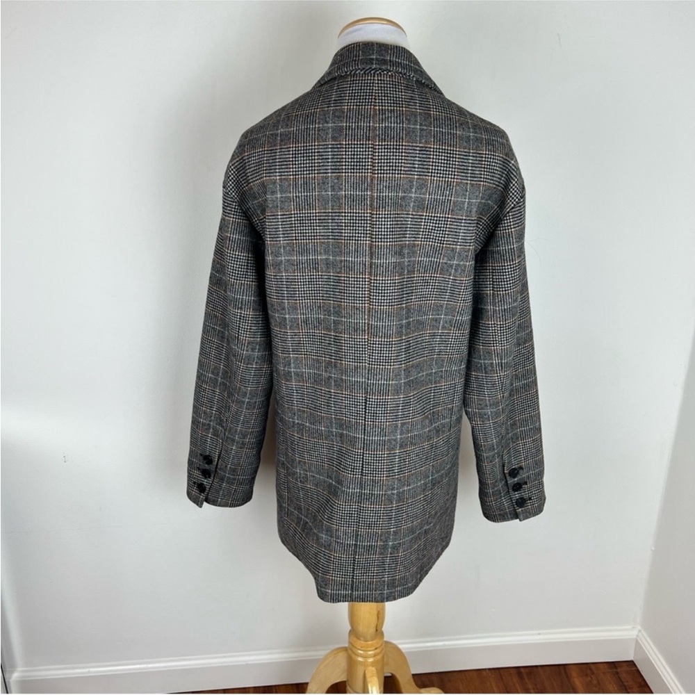 Reformation Broadfield Checked Plaid Oversized Blazer Jacket Grey Size XS - Picture 7 of 12